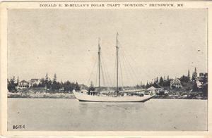 Image of Donald B. MacMillan's Polar Craft "Bowdoin," Brunswick, ME.