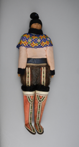 Image of Doll, Greenlandic woman in beaded collar and tall boots