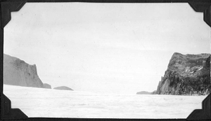 Image of On glacier, looking to water