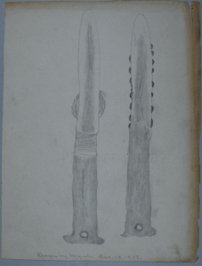 Image: Drawing: Two Eskimo knives