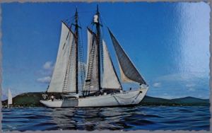 Image of Schooner BOWDOIN sailing starboard view