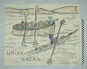 Image of Umiak and Kajak