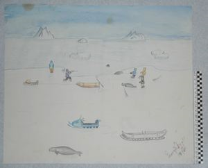 Image of [seal hunting at the floe edge]
