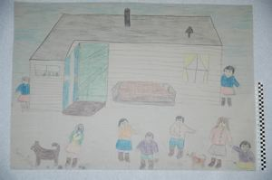 Image of [children outside a building]