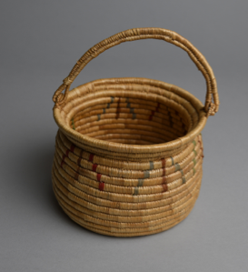Image: Coiled Grass basket with handle