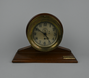 Image of Ship's clock marked S.S. PEARY from a 2-ship expedition in 1925