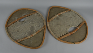Image: Pair of snowshoes used in light snow by Donald MacMillan in Labrador