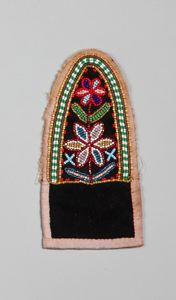 Image of Beaded vamp for moccasin in multi-color floral design
