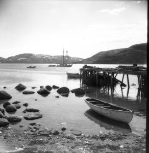 Image of Dock at Nain, Labrador, and The Bowdoin