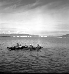 Image: Eskimos [Inuit] in Kayaks, Nugatsiak