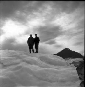 Image: Miriam and Cap't. on Iceberg, Umanak Fjord