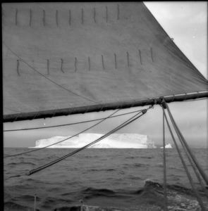Image of Icebergs through boom, Melville Bay