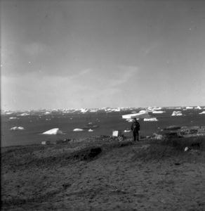 Image: Rutherford Platt ashore, Meteorite Is.
