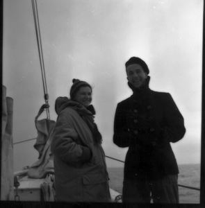 Image of Miriam and Peter Roll on deck