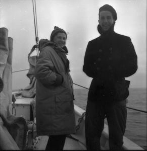 Image: Miriam and Peter Roll on deck