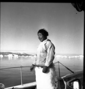 Image of Eskimo [Inuk] on The Bowdoin, Inglefield Fjord
