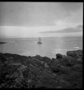 Image of The Bowdoin in harbor, Thule