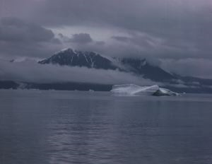 Image: Coastal scenery and fjord, with iceberg, on way to Nugatsiac