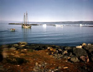 Image of The Bowdoin moored.