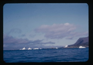 Image of icebergs in distance