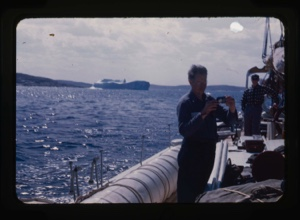 Image: Bill Powers on deck. Iceberg beyond