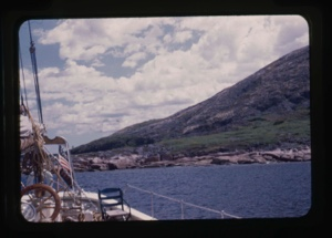 Image of across the deck toward coastline