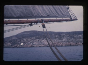 Image of sterile-looking habitat seen under the sail