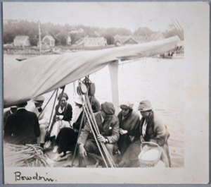 Image: Dr. MacMillan Arctic Explorer, Bowdoin [group aboard the Bowdoin]