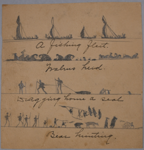 Image of A Fishing Fleet / Walrus Herd / Dragging Home a Seal / Bear Hunting
