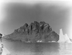Image of Umanak Mountain [and iceberg]