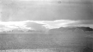 Image of Mountains, icebergs, clouds