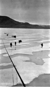 Image of Eskimos [Inuit] on broken ice