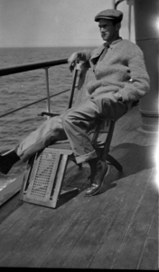 Image: Dr. Johnston in deck chair
