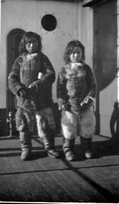 Image: Two Eskimo [Inuit] boys on deck