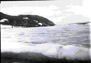 Image: Ice floe which drifted alongside the Bowdoin