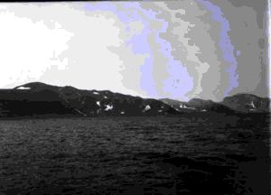 Image of Mountains around Clark Harbor-- several views look toward the mountains facing t