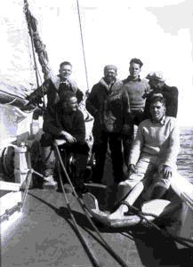 Image: Port Watch-- left to right: Luke Holbrook, Heinie Hubbard, Dr. Potter, Bert 