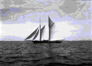 Image: Yacht at sail, full rigging