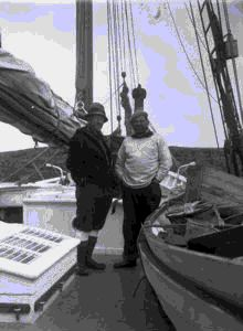 Image: Doc Potter and Doc Gross on board the Bowdoin