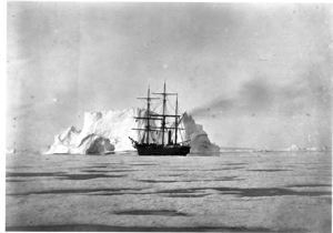 Image of The PANTHER Made fast to the Floe in Melville Bay