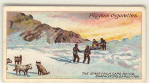Image of Cigarette card, Western Party from Cape Royds, Shackleton's Antarctic Expedition