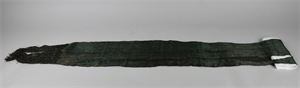 Image of Green and black silk cummerbund, sash or scarf