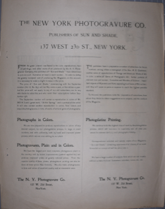Image of New York Photogravure Co.: Laid advertising sheet 