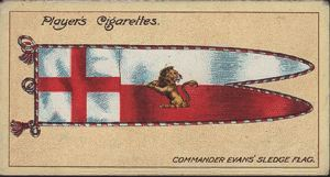 Image of Cigarette Card, Commander Evans' Sledge Flag