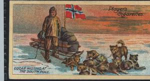Image: Cigarette Card, Oscar Wisting at the South Pole 1910-12 