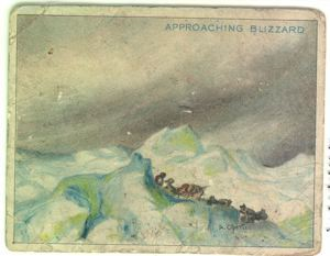 Image: Cigarette card - Approaching Blizzard