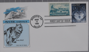Image of Arctic Wolf Stamp First Day Covers