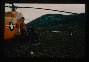 Image: Refueling helicopters from caches at Cape Morris Jesup, North Greenland
