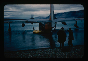 Image of Landing on shore by SA-16; rafting personnel and equipment for Operation Group