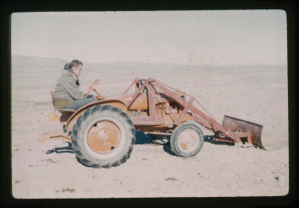 Image of Tractor used to prepare airstrip surface at Polaris Promontory.
